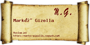 Markó Gizella névjegykártya