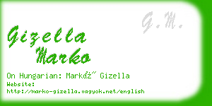 gizella marko business card